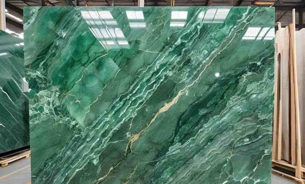 سنگ مرمر سبز آذرشهر با طرح طبیعی و کاربرد معماری